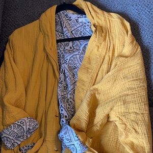 Yellow and paisley blazer